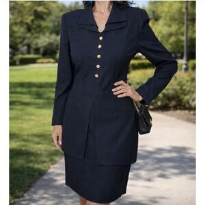 Lois Snyder Dani Maxi Sz 14 Black Dress Gold Button Necthed  Knee Lenght